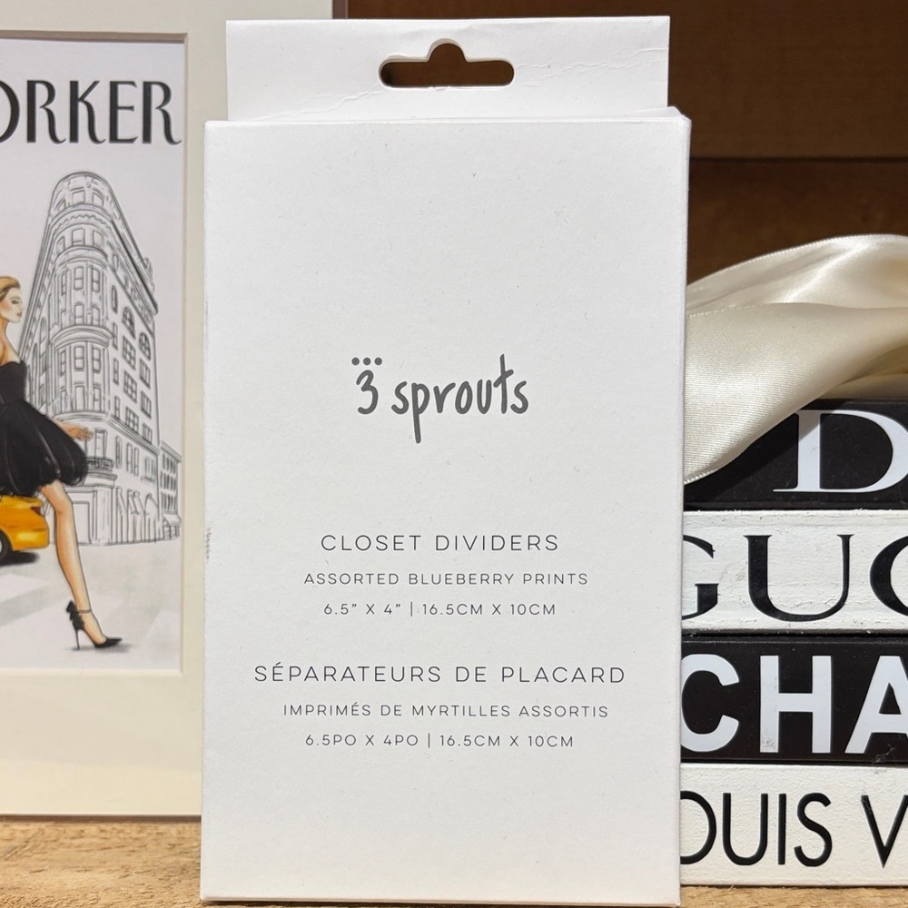 3 Sprouts Closet Dividers - blueberry print - Picture 2 of 3